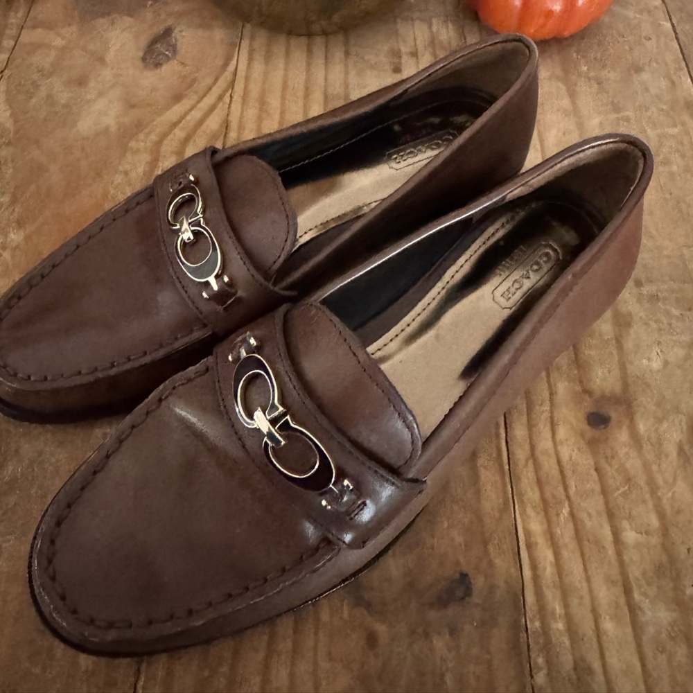 Coach Brown Leather Loafers